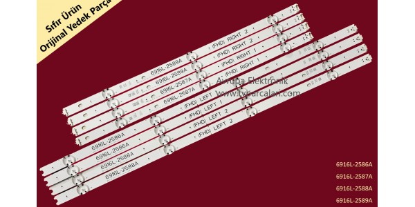 LG 49LH604V-ZB Led bar, 6916L-2586A, 6916L-2587A, 6916L-2588A, 6916L-2589A Panel ledleri